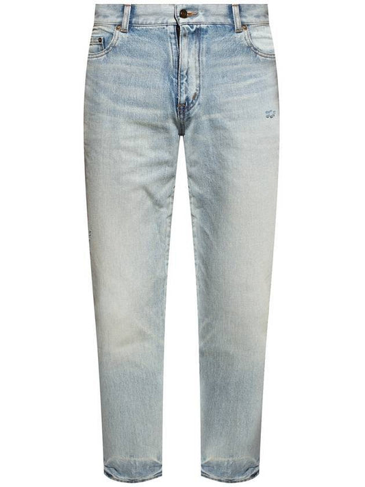 Men's Carrot Fit Denim Jeans Light Blue - SAINT LAURENT - BALAAN 1