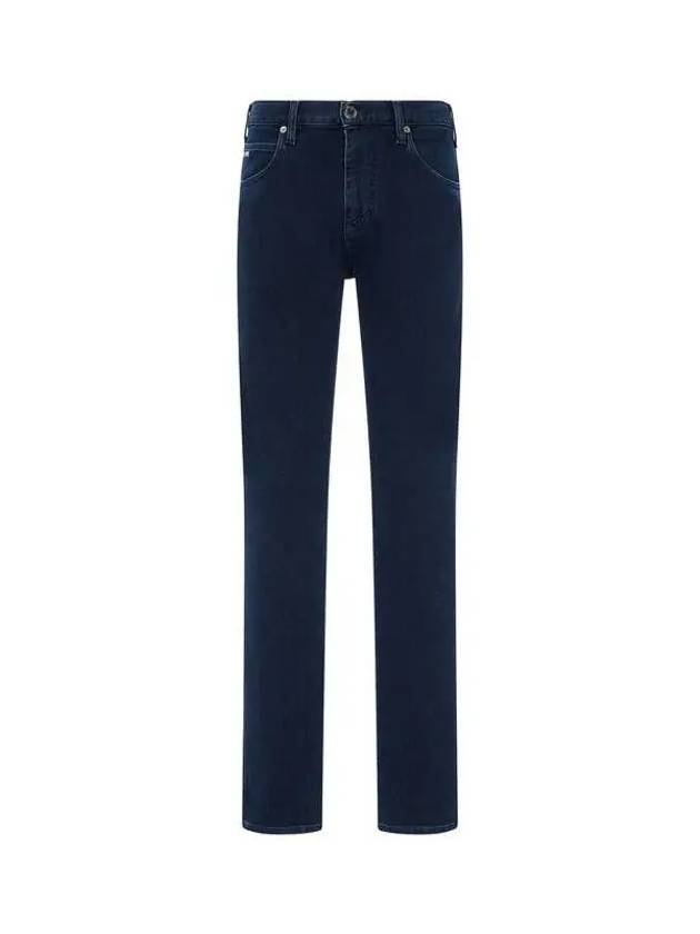 Men s Debossed Logo Patch Stretch Jeans Blue 271632 - EMPORIO ARMANI - BALAAN 1