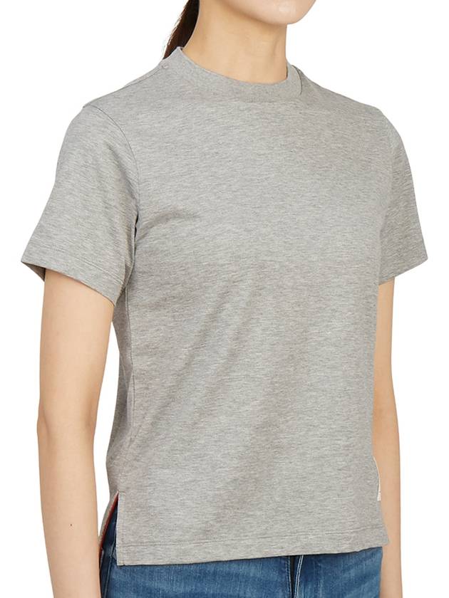 Logo Patch Lightweight Jersey Relaxed Fit Short Sleeve T-Shirt Grey - THOM BROWNE - BALAAN 4