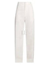 Compact Cotton Trousers Straight Pants White - BOTTEGA VENETA - BALAAN 2