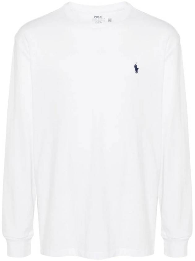 Pony embroidery classic long sleeve t shirt white - POLO RALPH LAUREN - BALAAN 1