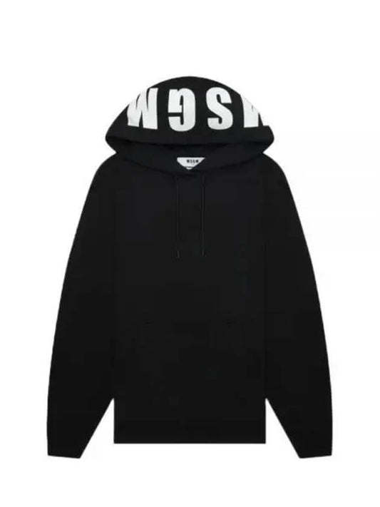 Big Logo Overfit Hooded Top Black - MSGM - BALAAN 2