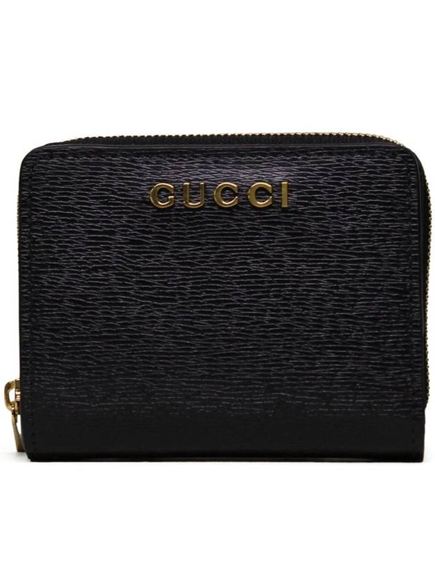 Script Leather Mini Card Wallet Black - GUCCI - BALAAN 2