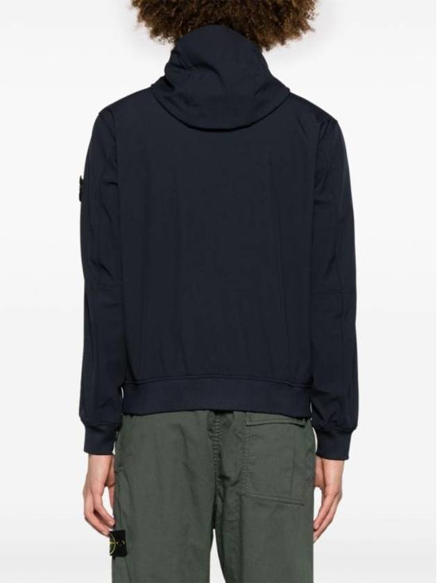 Light Soft Shell R E Dye Technology In Recycled Polyester Hooded Jacket Black - STONE ISLAND - BALAAN 3