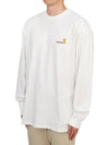 American Script Long Sleeve T-Shirt White - CARHARTT WIP - BALAAN 3