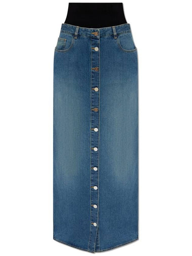 Alaïa Denim Skirt, Women's, Blue - ALAIA - BALAAN 1