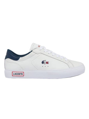 Power Court Leather Low Top Sneakers White - LACOSTE - BALAAN 1