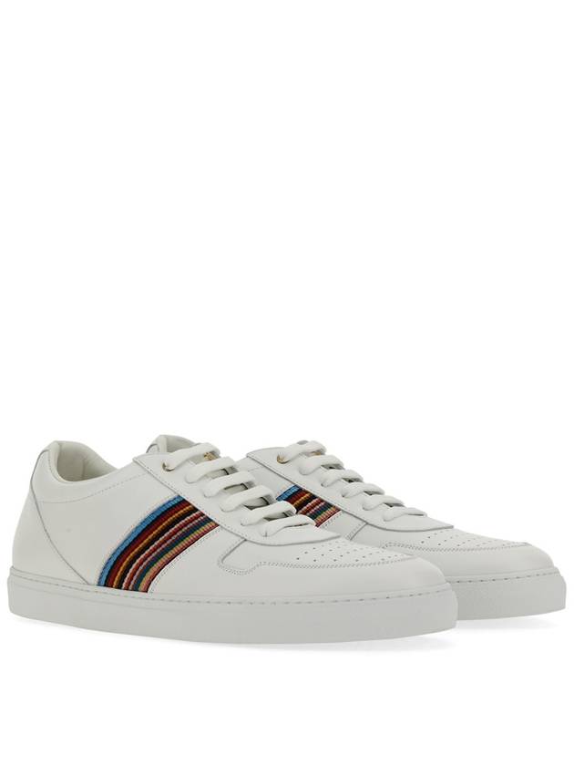 Men's Fermi Leather Low Top Sneakers White - PAUL SMITH - BALAAN 10