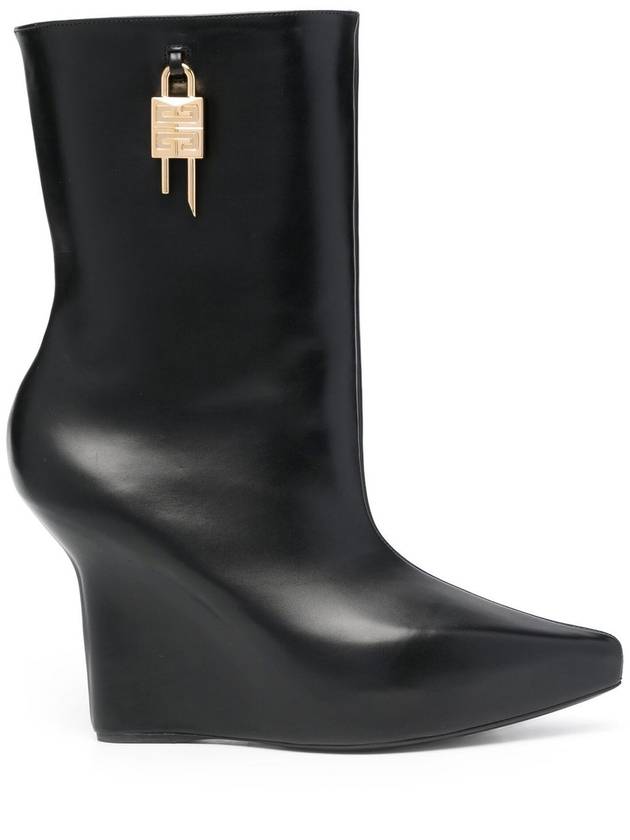 4G Rock Calfskin Wedge Middle Boots Black - GIVENCHY - BALAAN 2