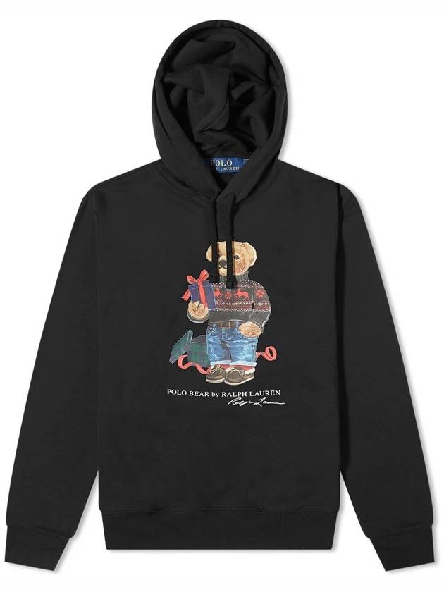 Bear Print Drawstring Hoodie Black - POLO RALPH LAUREN - BALAAN 1