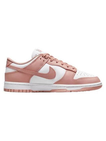 Women's Dunk Low Top Sneakers Rose Whisper - NIKE - BALAAN 1