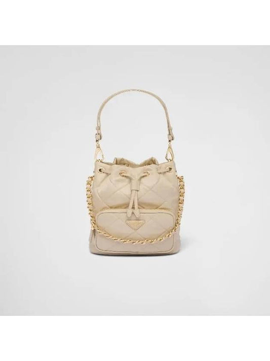 Re-Edition 1995 Chaîne Re-Nylon Shoulder Bag Desert Beige - PRADA - BALAAN 1