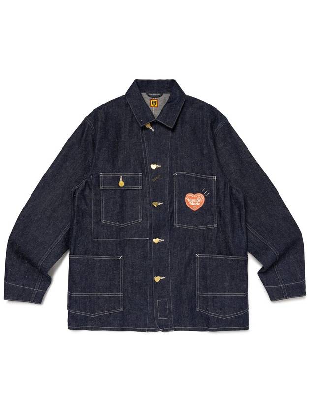 Coverall Denim Jacket Indigo Blue - HUMAN MADE - BALAAN 1