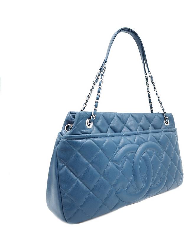 Women s Chanel A67292 Blue Soft Caviar Silver Timeless CC Shopper Shoulder Bag 17th gt Gangbuk used luxury goods - CHANEL - BALAAN 4