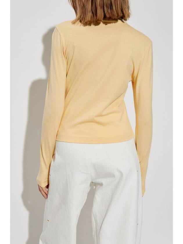 Jacquemus T-shirt With Logo, Women's, Yellow - JACQUEMUS - BALAAN 3