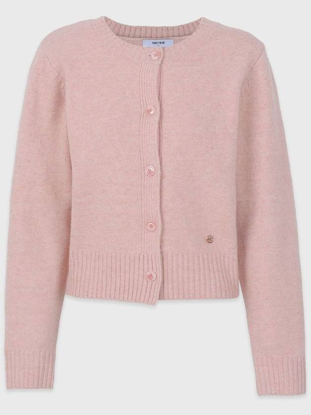 Women's Anemone Wool Basic Cardigan Pink - MICANE - BALAAN 8