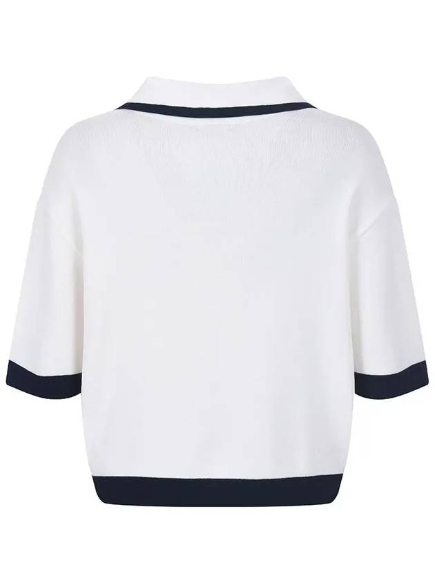Collar neck color combination short sleeve T-shirt MK3SP090IVO - P_LABEL - BALAAN 3