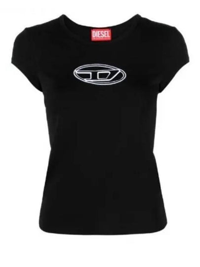 T Angie Peekaboo Logo Short Sleeve T-Shirt Black - DIESEL - BALAAN 2