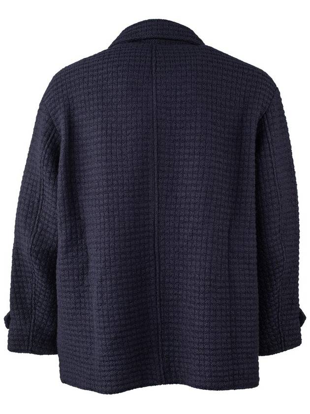 button-down virgin wool jacket navy - ETRO - BALAAN 4