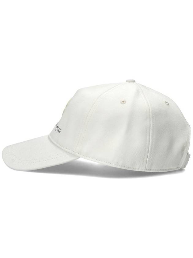 Gabardine Baseball Logo Ball Cap White - MONCLER - BALAAN 3