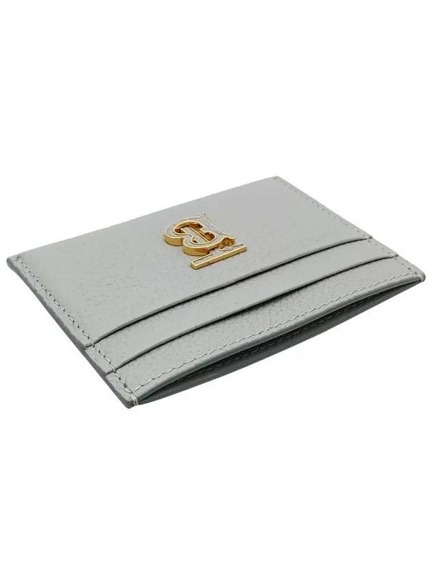 Grainy leather card wallet light Grey - BURBERRY - BALAAN 3