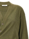 Relaxed Twisted Merino Wool Blend Cardigan Light Olive - LEMAIRE - BALAAN 5