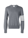 4 Bar Armband Milano Stitch Knit Top Mid Grey - THOM BROWNE - BALAAN 1