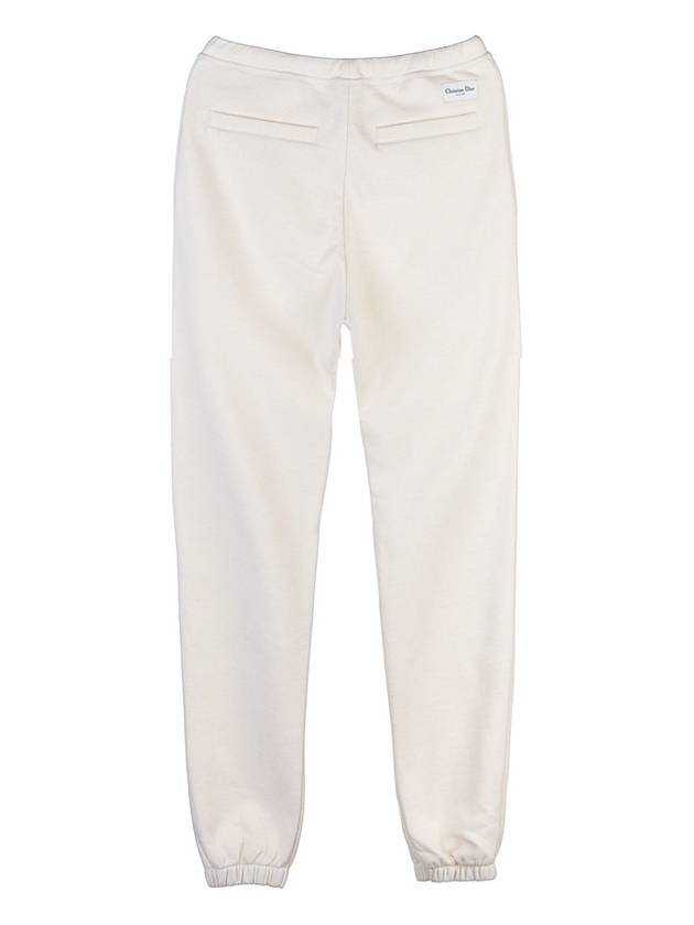 Couture Label Cotton Wool Track Pants Ivory - DIOR - BALAAN 3