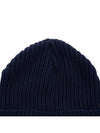 V Logo Beanie Navy - VALENTINO - BALAAN.