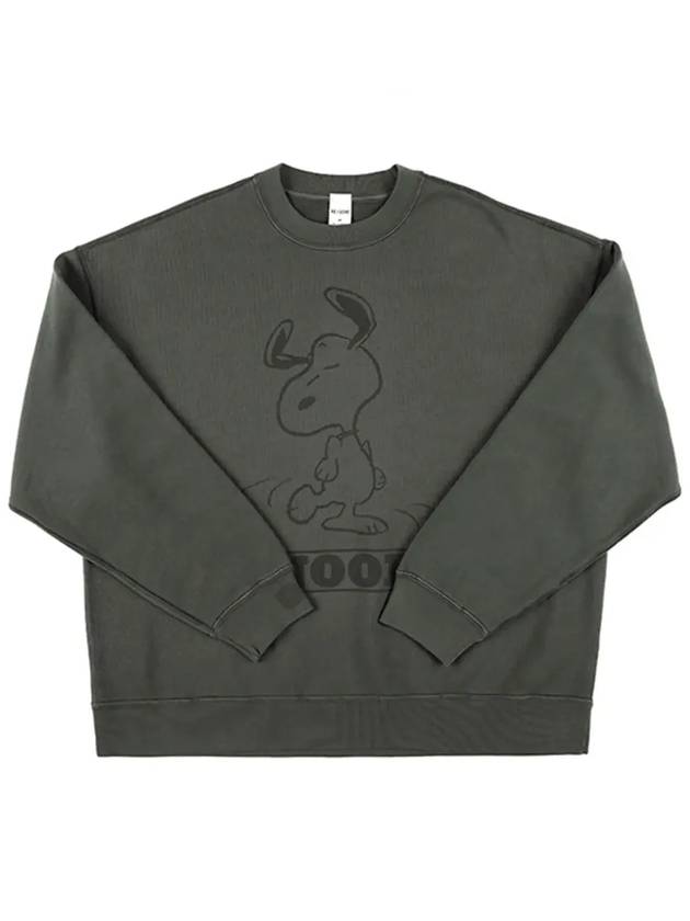 Snoopy Dancing Print Oversized Fit Sweatshirt Green - RE/DONE - BALAAN 5