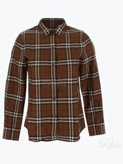 Vintage Check Cotton Long Sleeve Shirt Birch Brown - BURBERRY - BALAAN 2