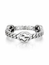 Interlocking G Ring YBC661523001 Silver - GUCCI - BALAAN.