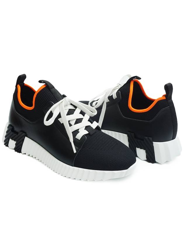 Depart Knit Low Top Sneakers Noir - HERMES - BALAAN 2