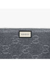 GG Web Wool Muffler Gray - GUCCI - BALAAN 4