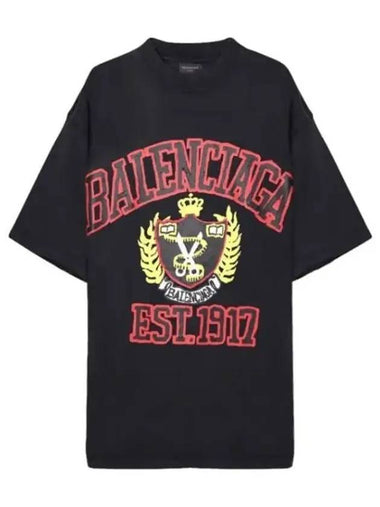 DIY College Medium Fit Short Sleeve T-Shirt Black - BALENCIAGA - BALAAN 1