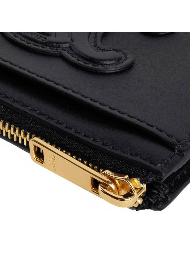 Triomphe Zipper Card Wallet Black - CELINE - BALAAN 5