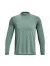 Men's UA Terrain Mock Long Sleeve T-Shirt Green - UNDER ARMOUR - BALAAN 1