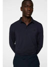 Men s Florian Long Sleeve Golf Polo Navy Melange GMJT10690 6881 - J.LINDEBERG - BALAAN 4