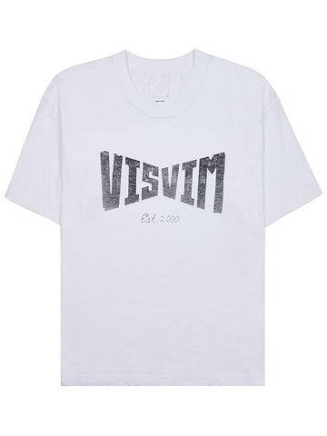 Men s Heritage Logo Print Short Sleeve T Shirt 0124105010028 WHITE - VISVIM - BALAAN 1