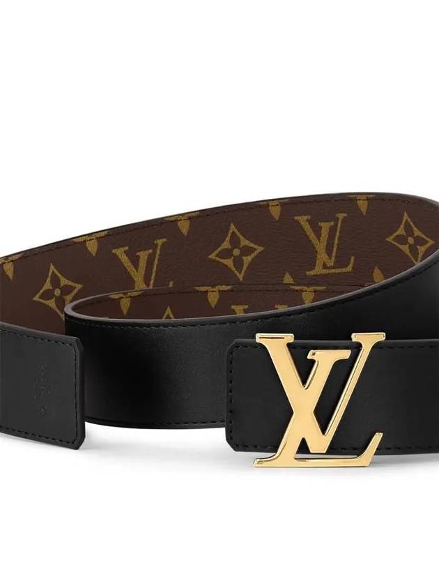 LV Initiales 40Mm Reversible Leather Belt Black - LOUIS VUITTON - BALAAN 4