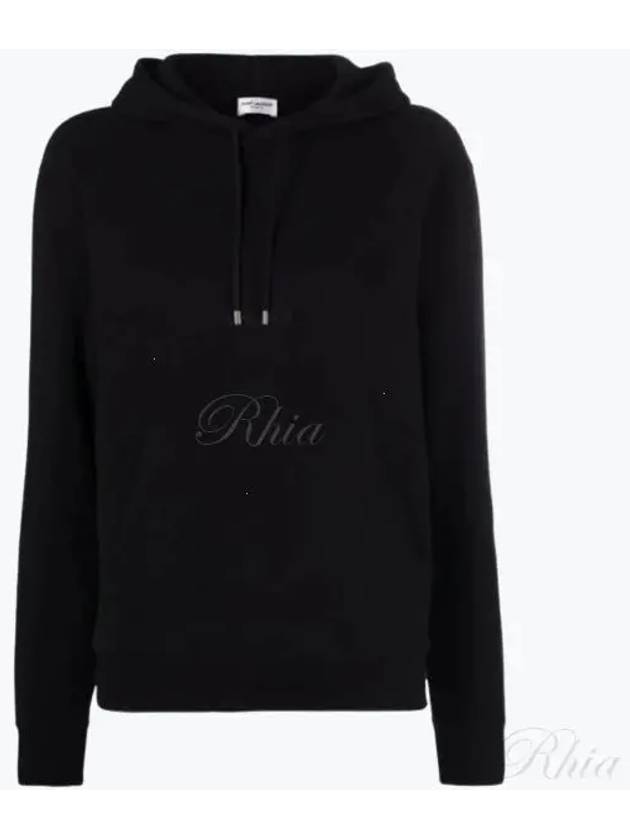 Logo Hoodie Black - SAINT LAURENT - BALAAN 2