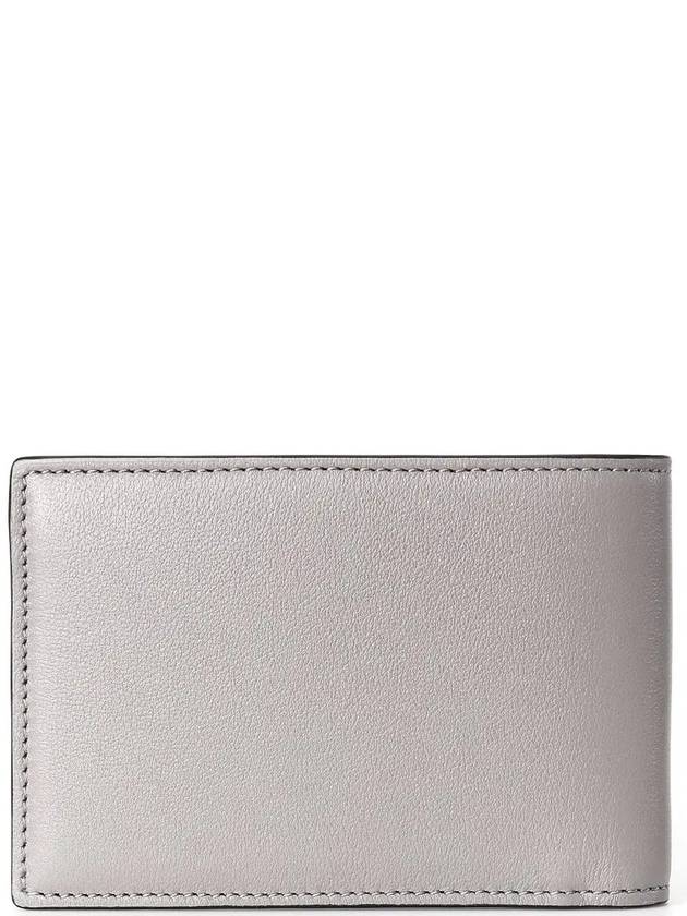 V Logo Signature Half Wallet Grey - VALENTINO - BALAAN 4