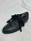 Silk lace derby shoes Black - BLEAK BAKE - BALAAN 1