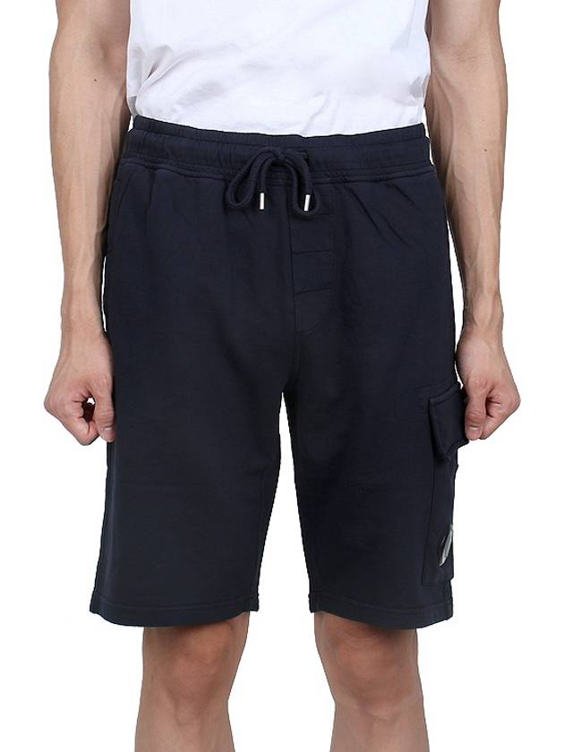 Light Fleece Utility Shorts Navy - CP COMPANY - BALAAN 3