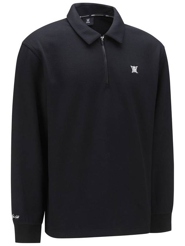 Official MEN COLLAR HALF ZIP LONG T SHIRT BK - ANEWGOLF - BALAAN 4