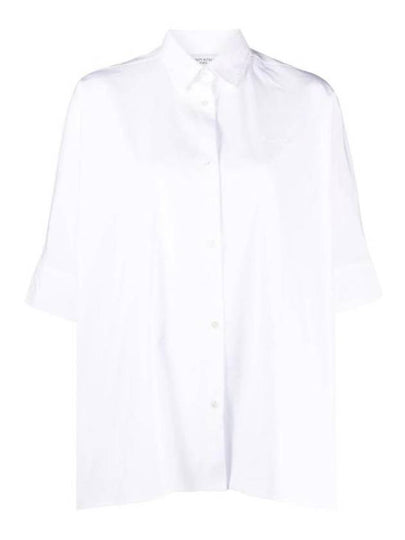 Boxy Cotton Shirt White - MAISON KITSUNE - BALAAN 2