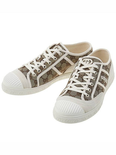 GG Low Top Sneakers Beige Ebony - GUCCI - BALAAN 2