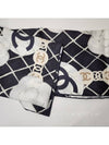 Camellia Square Silk Scarf Black - CHANEL - BALAAN 7