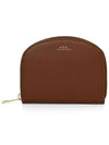 Demi Lune Half Moon Zipper Card Wallet Brown - A.P.C. - BALAAN 6