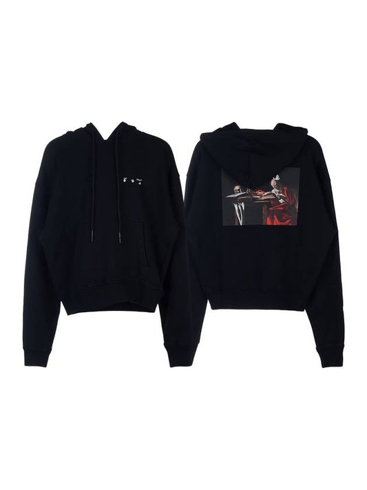 Caravaggio Paint Over Hoodie OMBB037C99FLE0041001 - OFF WHITE - BALAAN.